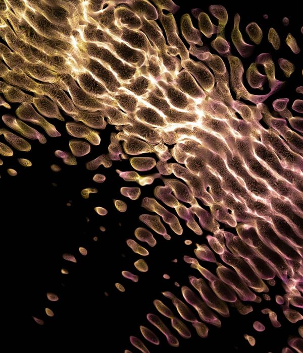 Abstract glowing neon energy waves in dark space